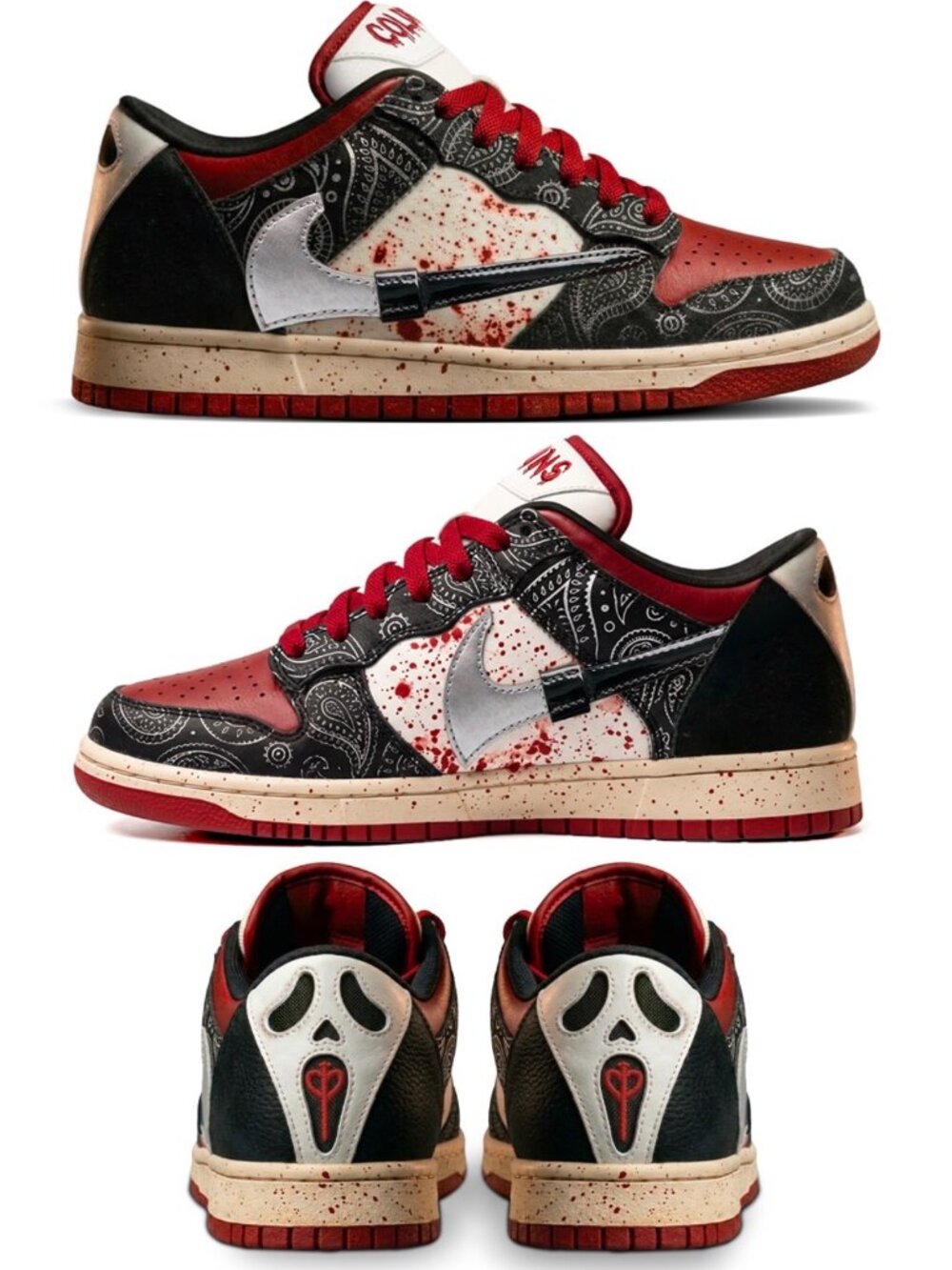 *RARE NEW* COLD SINS CUSTOM GHOSTFACE TRAVIS SCOTT NIKE COLDSINS SB DUNK LOW 6.5